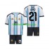 Camisola Seleção da Argentina Jose Manuel Lopez 21 Criança Equipamento principal Mundial 2026 Mangas Curtas