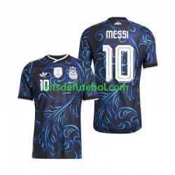 Camisola Seleção da Argentina Lionel Messi 10 Homem Equipamento alternativo Mundial 2026 Mangas Curtas