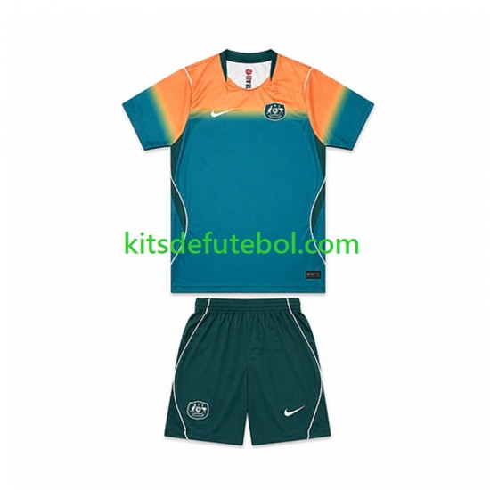 Camisola Seleção da Australiana 11 Criança Equipamento alternativo Mundial 2026 Mangas Curtas