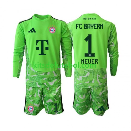 Camisola de Guarda-redes Bayern de Munique Manuel Neuer 1 Criança Equipamento principal 2026-2027 Mangas Compridas