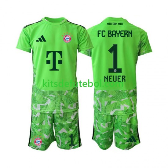 Camisola de Guarda-redes Bayern de Munique Manuel Neuer 1 Criança Equipamento principal 2026-2027 Mangas Curtas
