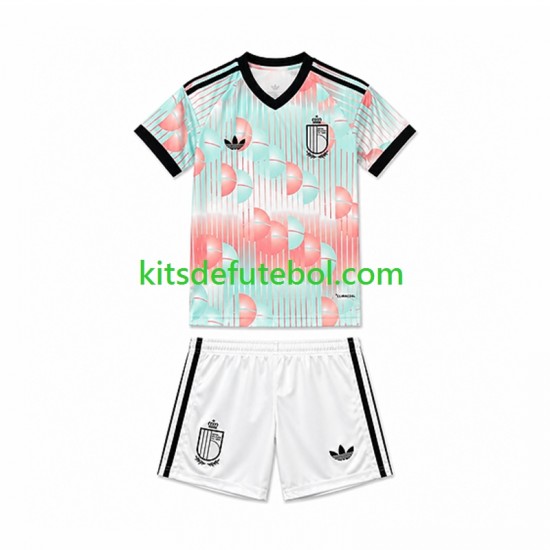 Camisola Seleção da Belga Criança Equipamento alternativo Mundial 2026 Mangas Curtas