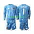 Camisola de Guarda-redes Seleção da Belga Thibaut Courtois 1 Criança Equipamento principal Mundial 2026 Mangas Compridas