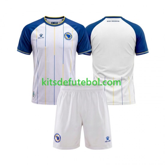 Camisola Bosnia Herzegovina Criança Equipamento alternativo Mundial 2026 Mangas Curtas