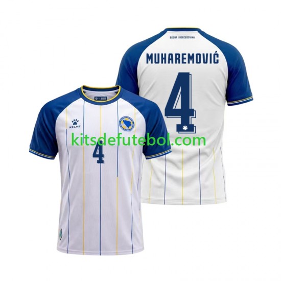 Camisola Bosnia Herzegovina Tarik Muharemovic 4 Homem Equipamento alternativo Mundial 2026 Mangas Curtas