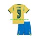 Camisola Seleção da Brasileira Matheus Cunha 9 Chidlren Equipamento principal Mundial 2026 Mangas Curtas