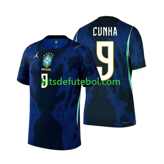 Camisola Seleção da Brasileira Matheus Cunha 9 Homem Equipamento alternativo Mundial 2026 Mangas Curtas