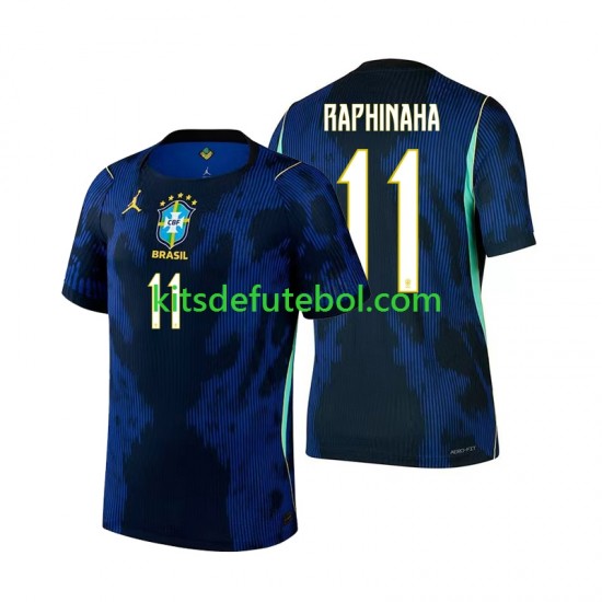 Camisola Seleção da Brasileira Raphinha 11 Homem Equipamento alternativo Mundial 2026 Mangas Curtas