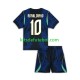 Camisola Seleção da Brasileira Ronaldinho 10 Criança Equipamento alternativo Mundial 2026 Mangas Curtas