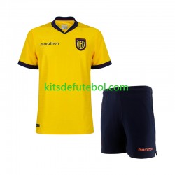 Camisola Seleção da Equatoriana Criança Equipamento principal Mundial 2026 Mangas Curtas