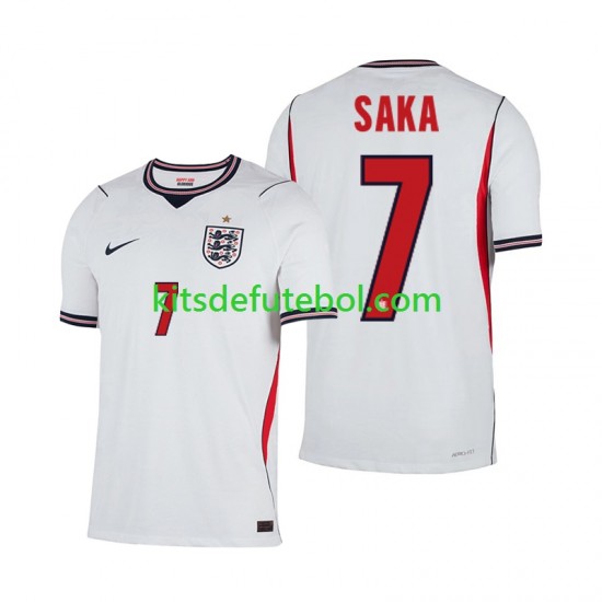 Camisola Seleção da Inglesa Bukayo Saka 7 Homem Equipamento principal Mundial 2026 Mangas Curtas