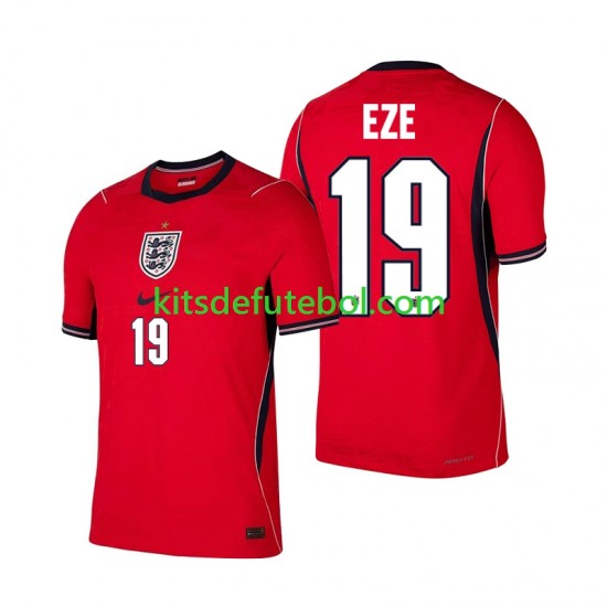 Camisola Seleção da Inglesa Eberechi Eze 19 Homem Equipamento alternativo Mundial 2026 Mangas Curtas