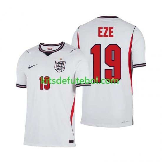 Camisola Seleção da Inglesa Eberechi Eze 19 Homem Equipamento principal Mundial 2026 Mangas Curtas