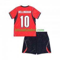 Camisola Seleção da Inglesa Jude Bellingham 10 Criança Equipamento alternativo Mundial 2026 Mangas Curtas