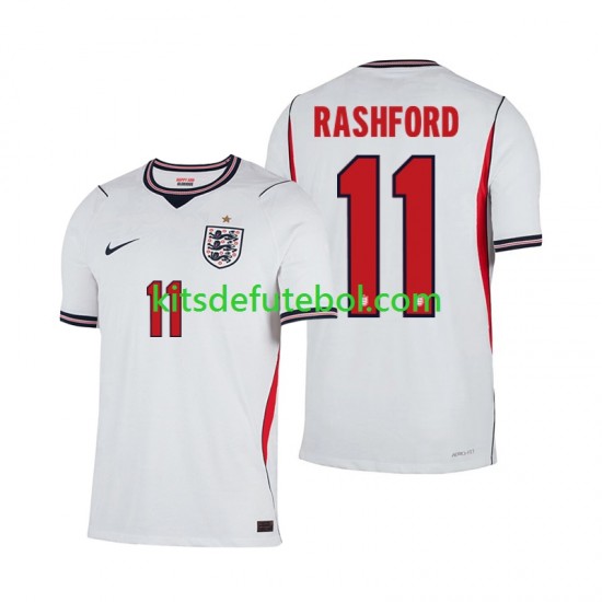 Camisola Seleção da Inglesa Marcus Rashford 11 Homem Equipamento principal Mundial 2026 Mangas Curtas