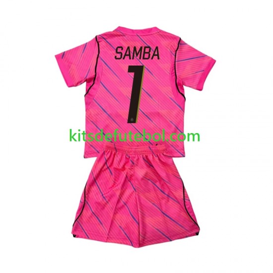 Camisola de Guarda-redes Seleção da Francesa Brice Samba 1 Criança Equipamento alternativo Mundial 2026 Mangas Curtas