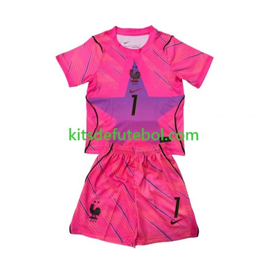 Camisola de Guarda-redes Seleção da Francesa Brice Samba 1 Criança Equipamento alternativo Mundial 2026 Mangas Curtas