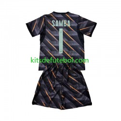 Camisola de Guarda-redes Seleção da Francesa Brice Samba 1 Criança Equipamento principal Mundial 2026 Mangas Curtas