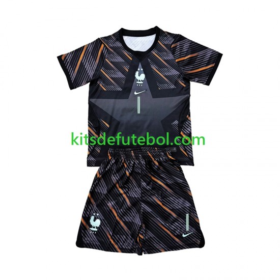 Camisola de Guarda-redes Seleção da Francesa Brice Samba 1 Criança Equipamento principal Mundial 2026 Mangas Curtas