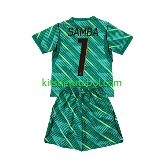 Camisola de Guarda-redes Seleção da Francesa Brice Samba 1 Criança Terceiro equipamento Mundial 2026 Mangas Curtas