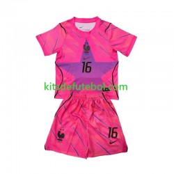 Camisola de Guarda-redes Seleção da Francesa Mike Maignan 16 Criança Equipamento alternativo Mundial 2026 Mangas Curtas