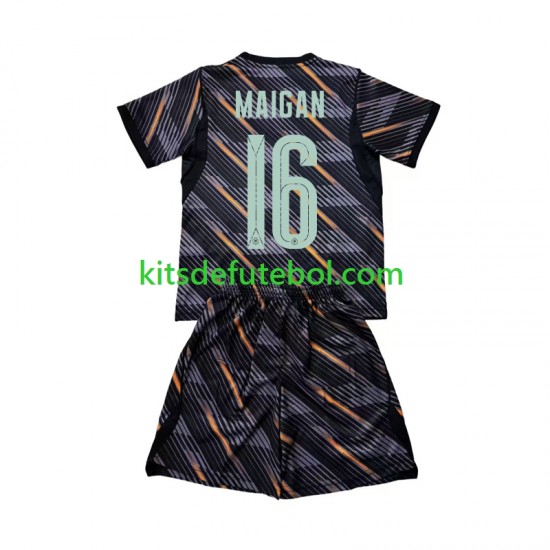 Camisola de Guarda-redes Seleção da Francesa Mike Maignan 16 Criança Equipamento principal Mundial 2026 Mangas Curtas