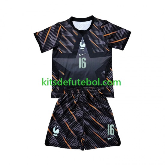 Camisola de Guarda-redes Seleção da Francesa Mike Maignan 16 Criança Equipamento principal Mundial 2026 Mangas Curtas
