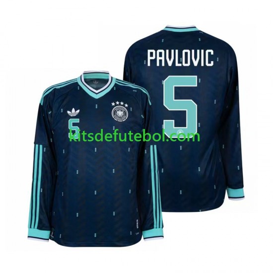 Camisola Seleção da Alemã Aleksandar Pavlovic 5 Homem Equipamento alternativo Mundial 2026 Mangas Compridas