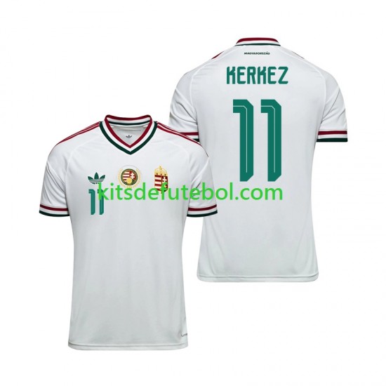 Camisola Seleção da Húngara Milos Kerkez 11 Homem Equipamento alternativo Mundial 2026 Mangas Curtas