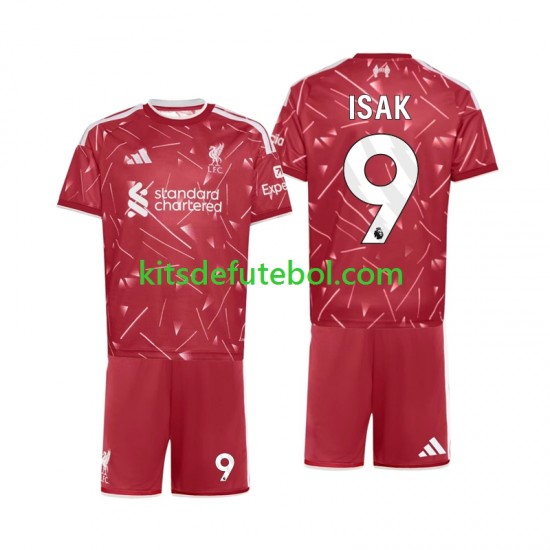 Camisola Liverpool Alexander Isak 9 Criança Equipamento principal 2026-2027 Mangas Curtas