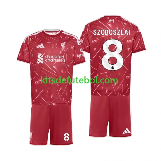 Camisola Liverpool Dominik Szoboszlai 8 Criança Equipamento principal 2026-2027 Mangas Curtas