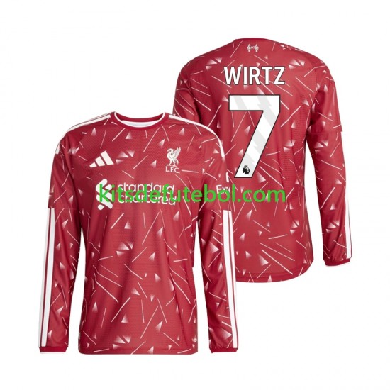 Camisola Liverpool Florian Wirtz 7 Homem Equipamento principal 2026-2027 Mangas Compridas