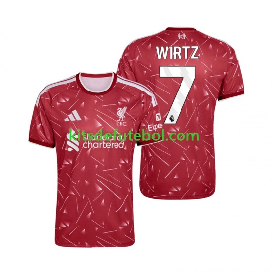 Camisola Liverpool Florian Wirtz 7 Homem Equipamento principal 2026-2027 Mangas Curtas
