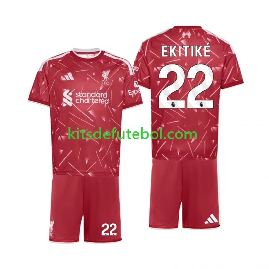 Camisola Liverpool Hugo Ekitike 22 Criança Equipamento principal 2026-2027 Mangas Curtas