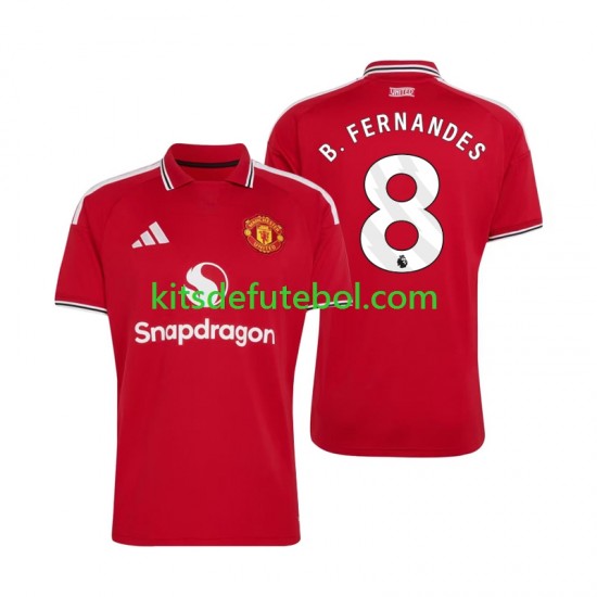 Camisola Manchester United Bruno Fernandes 8 Homem Equipamento principal 2026-2027 Mangas Curtas