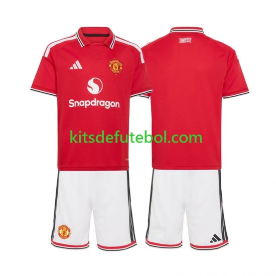 Camisola Manchester United Criança Equipamento principal 2026-2027 Mangas Curtas
