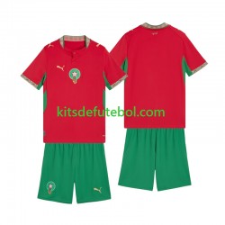 Camisola Seleção da Marroquina Criança Equipamento principal 2026 Mangas Curtas