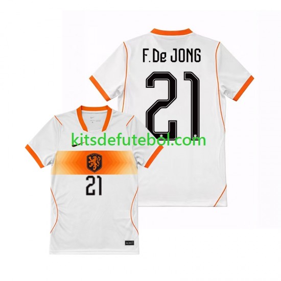 Camisola Seleção da Neerlandesa Frenkie de Jong 21 Homem Equipamento alternativo Mundial 2026 Mangas Curtas