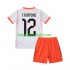 Camisola Seleção da Neerlandesa Jeremie Frimpong 12 Criança Equipamento alternativo Mundial 2026 Mangas Curtas