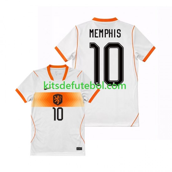 Camisola Seleção da Neerlandesa Memphis Depay 10 Homem Equipamento alternativo Mundial 2026 Mangas Curtas