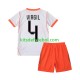 Camisola Seleção da Neerlandesa Virgil van Dijk 4 Criança Equipamento alternativo Mundial 2026 Mangas Curtas