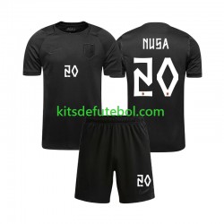 Camisola Seleção da Norueguesa Antonio NUSA 20 Criança Equipamento alternativo Mundial 2026 Mangas Curtas