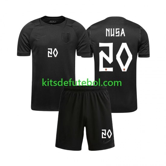 Camisola Seleção da Norueguesa Antonio NUSA 20 Criança Equipamento alternativo Mundial 2026 Mangas Curtas
