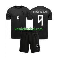 Camisola Seleção da Norueguesa Braut Haaland 9 Criança Equipamento alternativo Mundial 2026 Mangas Curtas