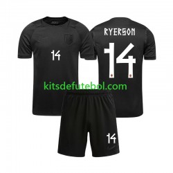 Camisola Seleção da Norueguesa Julian Ryerson 14 Criança Equipamento alternativo Mundial 2026 Mangas Curtas