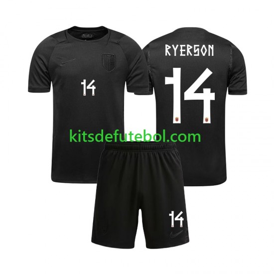 Camisola Seleção da Norueguesa Julian Ryerson 14 Criança Equipamento alternativo Mundial 2026 Mangas Curtas