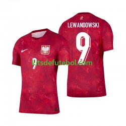 Camisola Selecção Polaca Robert Lewandowski 9 Homem Equipamento alternativo 2026 Mangas Curtas