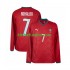 Camisola Seleção da Portuguesa Cristiano Ronaldo 7 Homem Equipamento principal Mundial 2026 Mangas Compridas