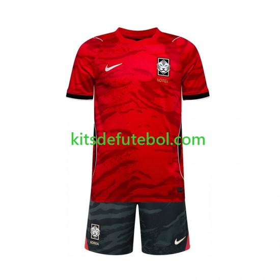 Camisola Seleção da Sul-Coreana Criança Equipamento principal Mundial 2026 Mangas Curtas