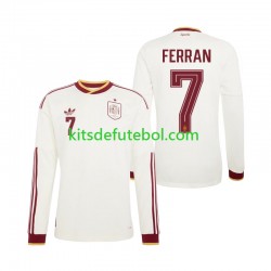 Camisola Seleção da Espanhola Ferran Torres 7 Homem Equipamento alternativo Mundial 2026 Mangas Compridas